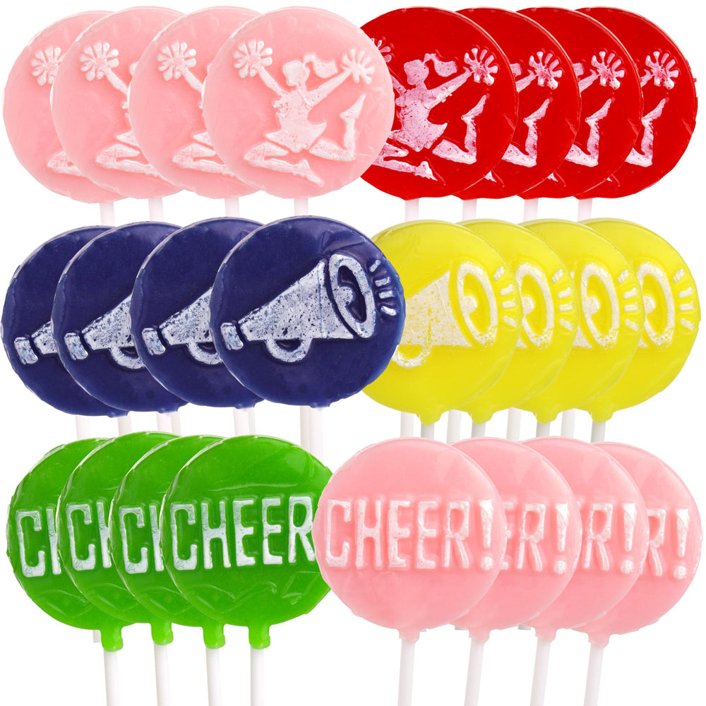 Sweetzo Cheer Tattoo Lollipops feature megaphone motifs for crowd-friendly treats