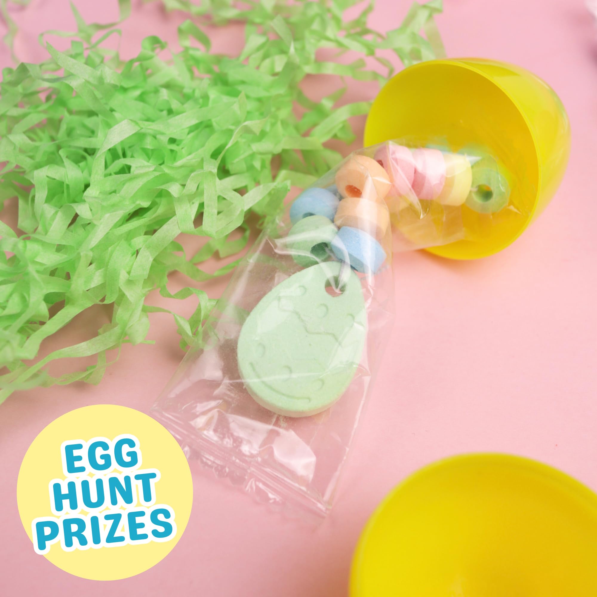 Fruit-flavored pastel beads showcase kid-friendly treats and play moments.