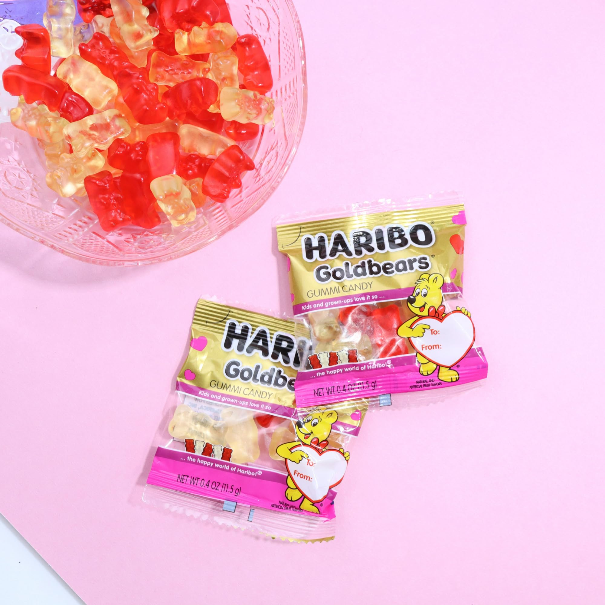 Sweetzo Party favors with Haribo Goldbears ideal for classroom celebrations.