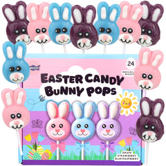 Sweetzo Easter bunny lollipops display in 24-count package ready for gifting