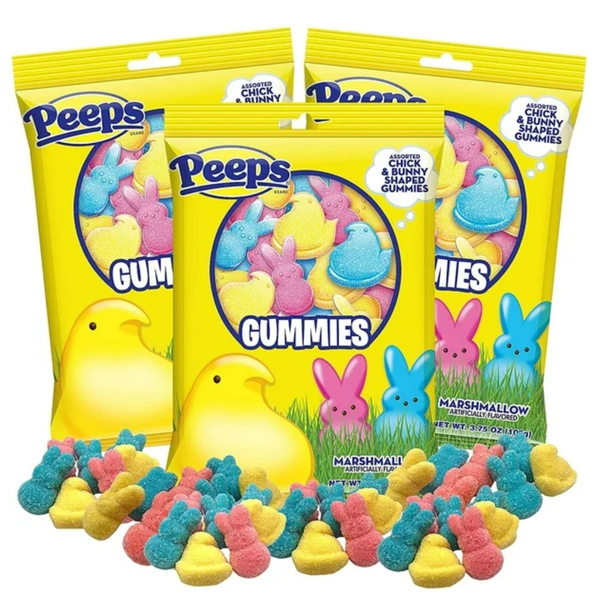 Sweetzo Easter Peeps Gummies bunny shapes in bright colors for Easter candy collections.