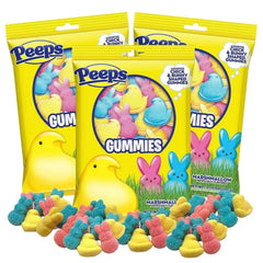 Sweetzo Easter Peeps Gummies bunny shapes in bright colors for Easter candy collections.