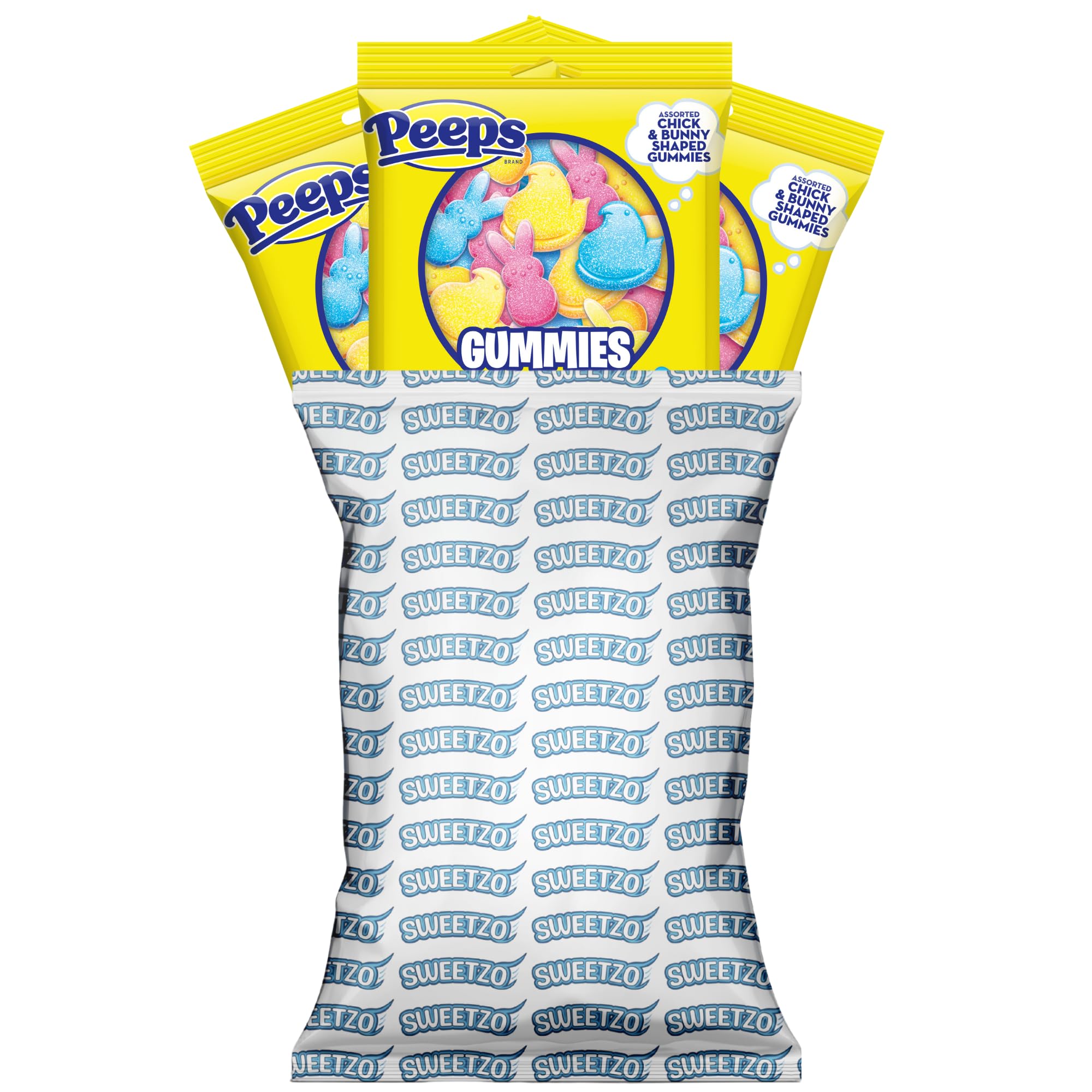 Sweetzo Easter Peeps Gummies marshmallow-flavored sweetness for baskets and egg hunts.