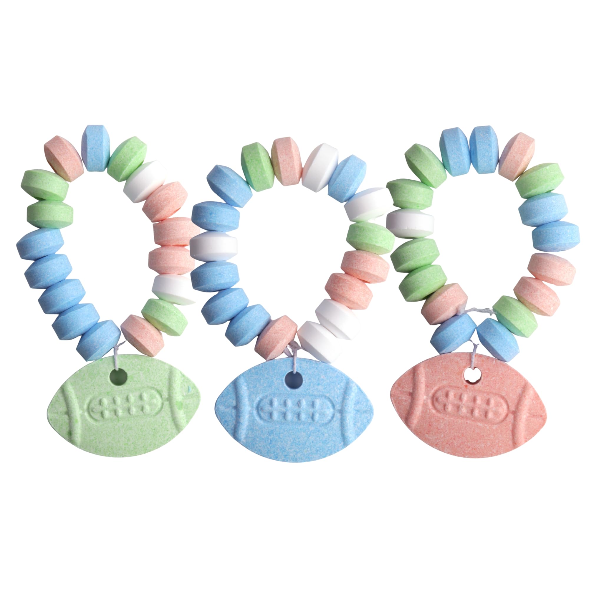 Sweetzo football bracelets provide colorful snacking options during team celebrations.