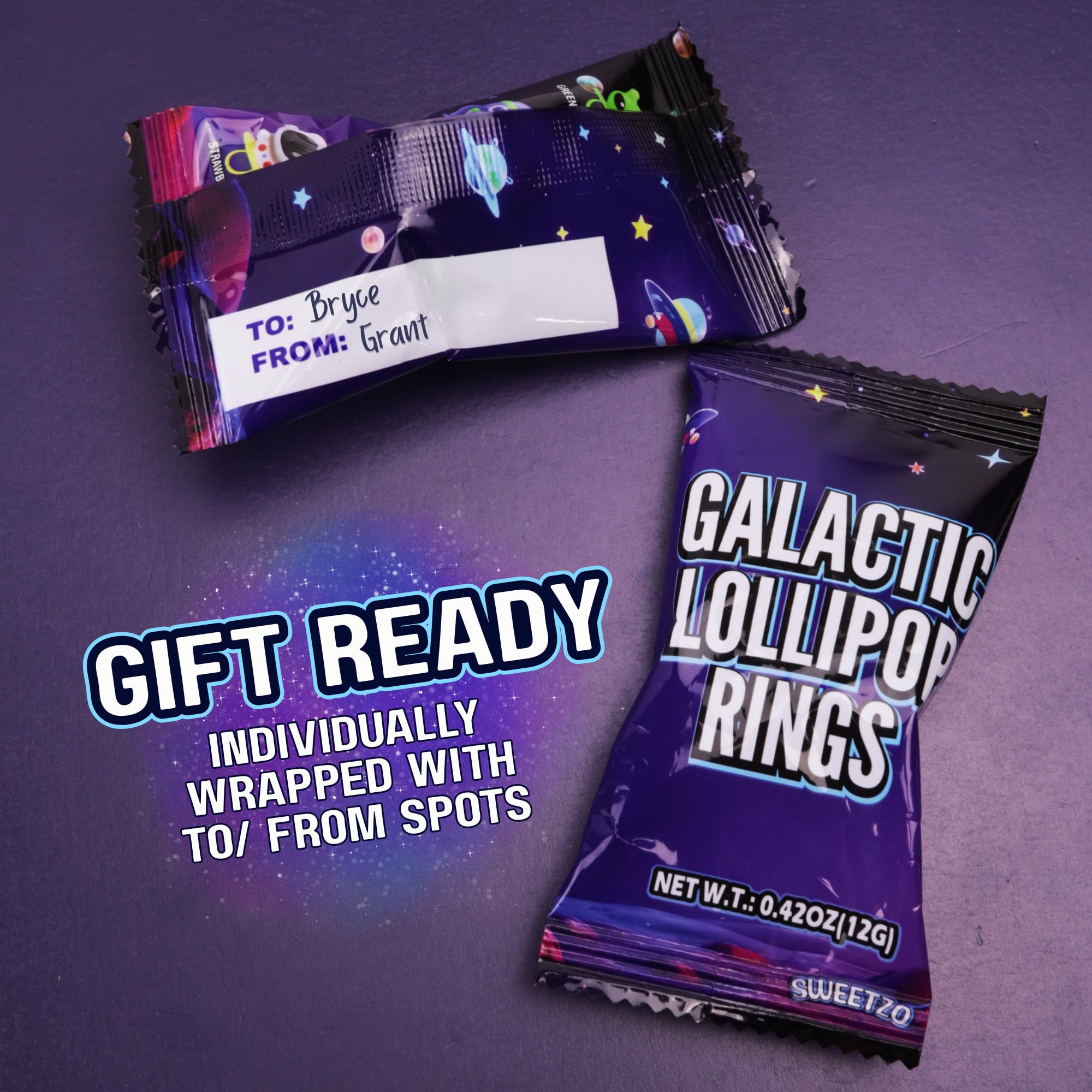 Sweetzo Galactic alien lollipop ring adds playful party vibe