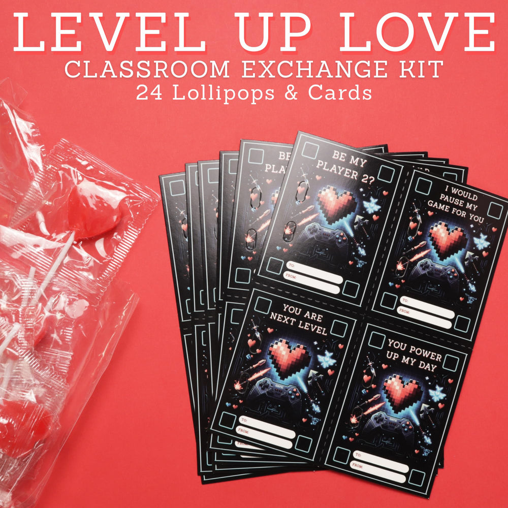 Sweetzo gamer valentines cards with fun gamer sayings for classmates