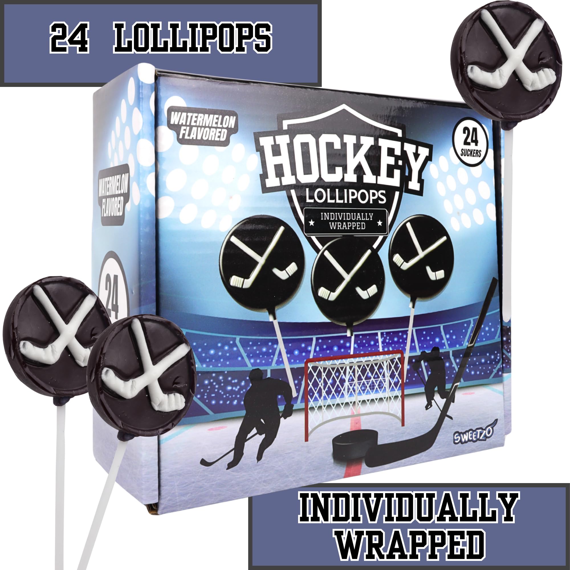 Sweetzo hockey puck lollipop perfect party favor for sports celebrations