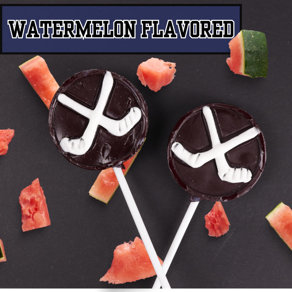 Sweetzo hockey puck lollipop suitable for ages 15 and up at team events