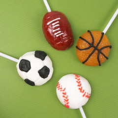 Sweetzo baseball design lollipop; bright treat for gameday tables.