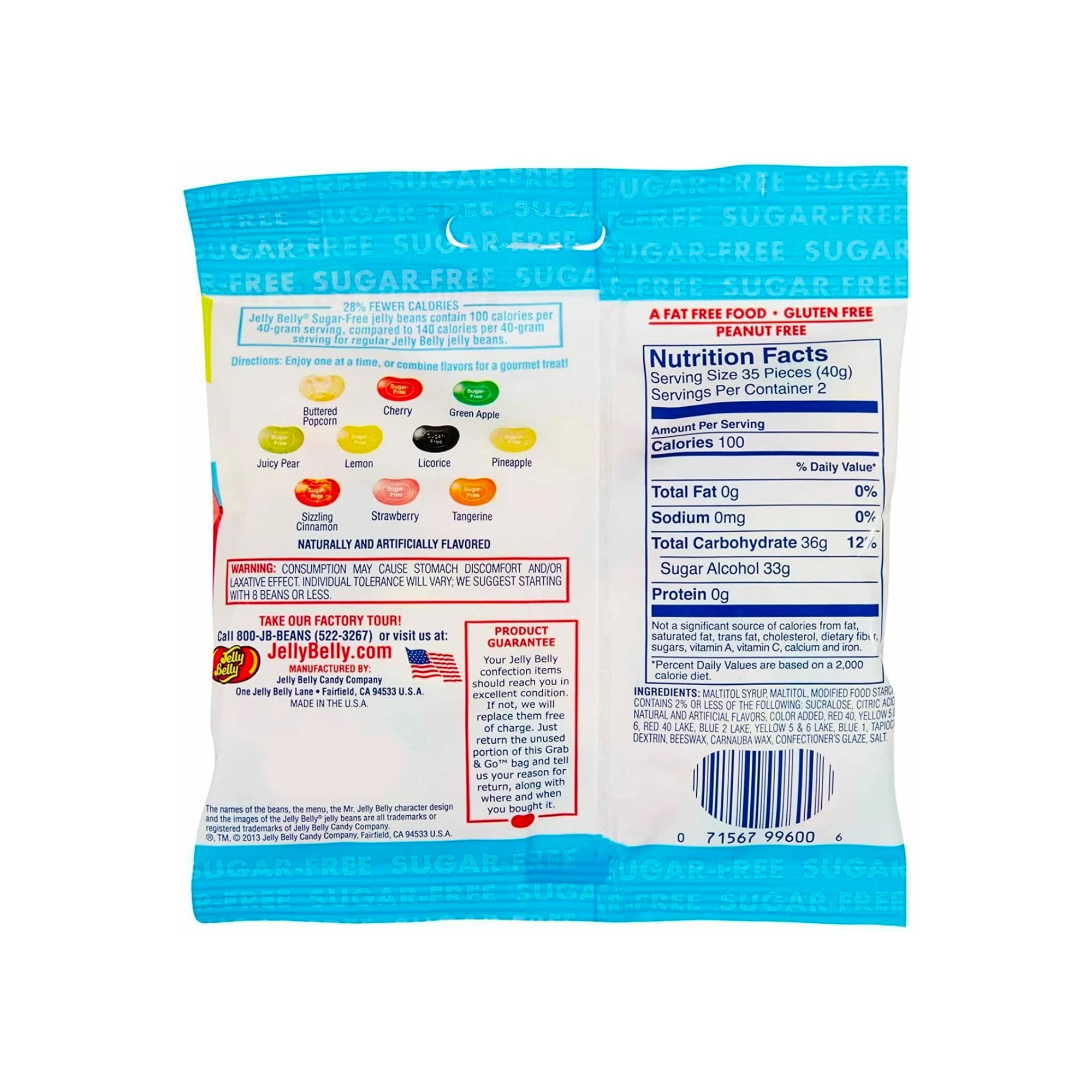 Closeup of Sweetzo jelly beans bag highlighting vibrant colors