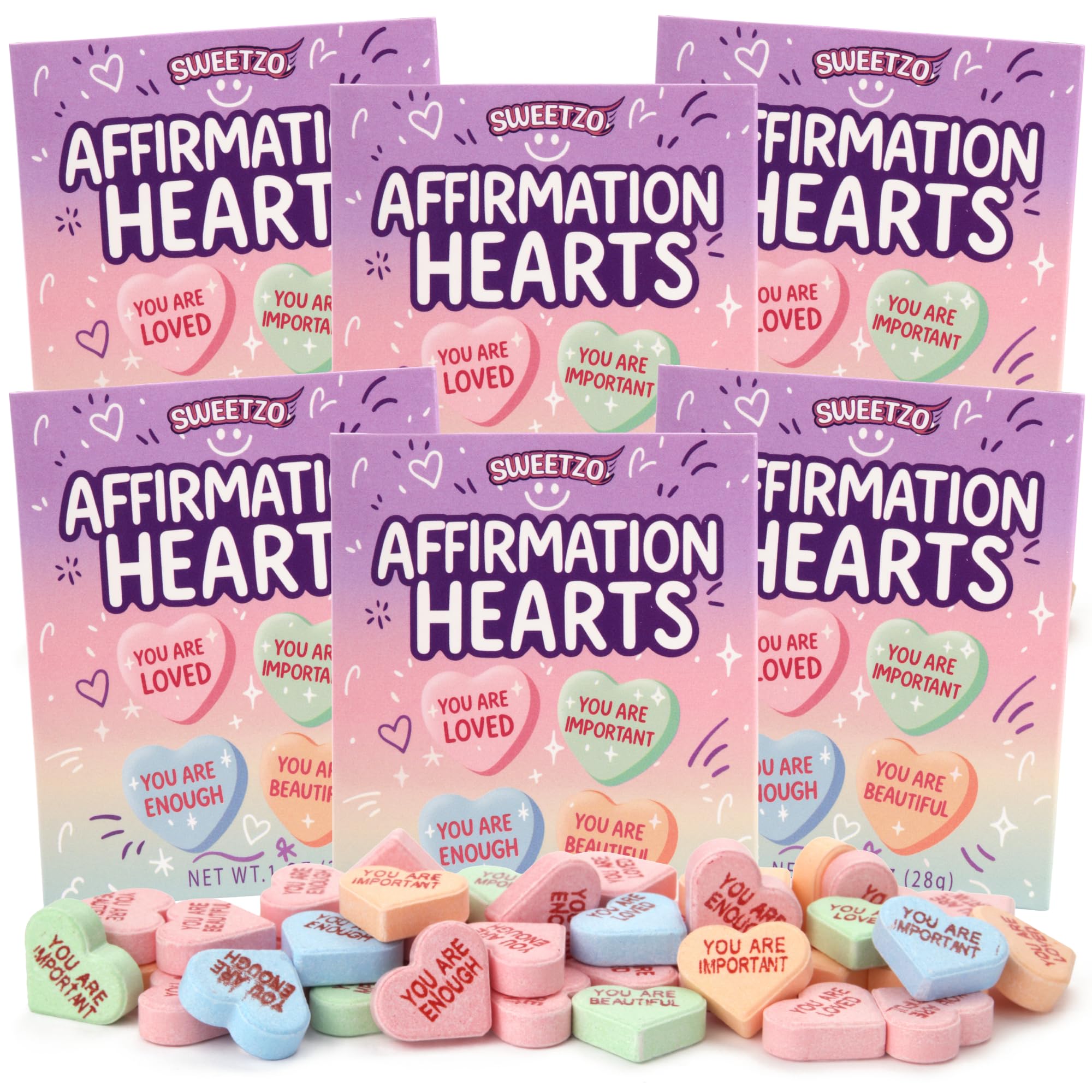 Sweetzo affirmation hearts boxes for classrooms brighten exchanges with positive messages