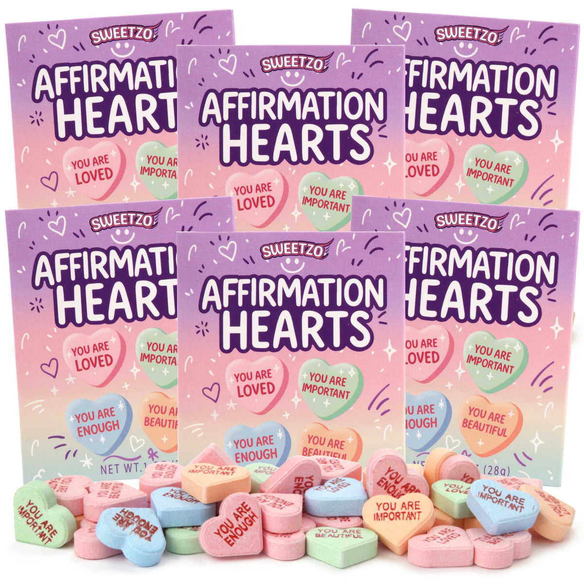 Sweetzo affirmation hearts boxes for classrooms brighten exchanges with positive messages