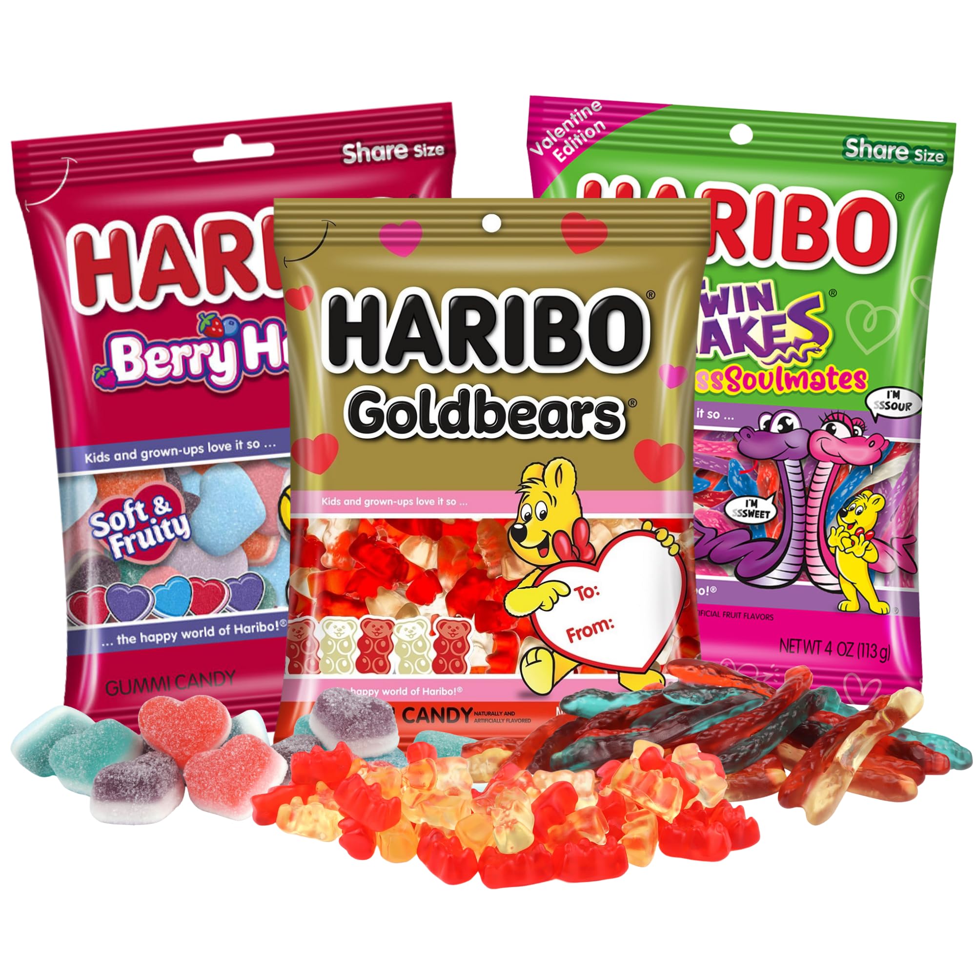 Sweetzo Valentine Goldbears gummies in bright packaging, ideal for gifting and sharing.