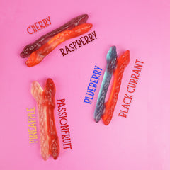 Sweetzo Haribo Twin Snakes passion fruit pineapple gummies offer bold fruit contrast.