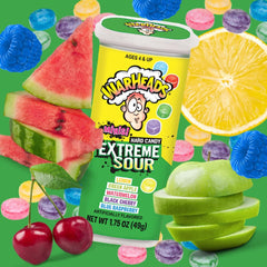 Sweetzo Warheads Minis green apple flavor delivers tart sweetness in a bite-sized treat.