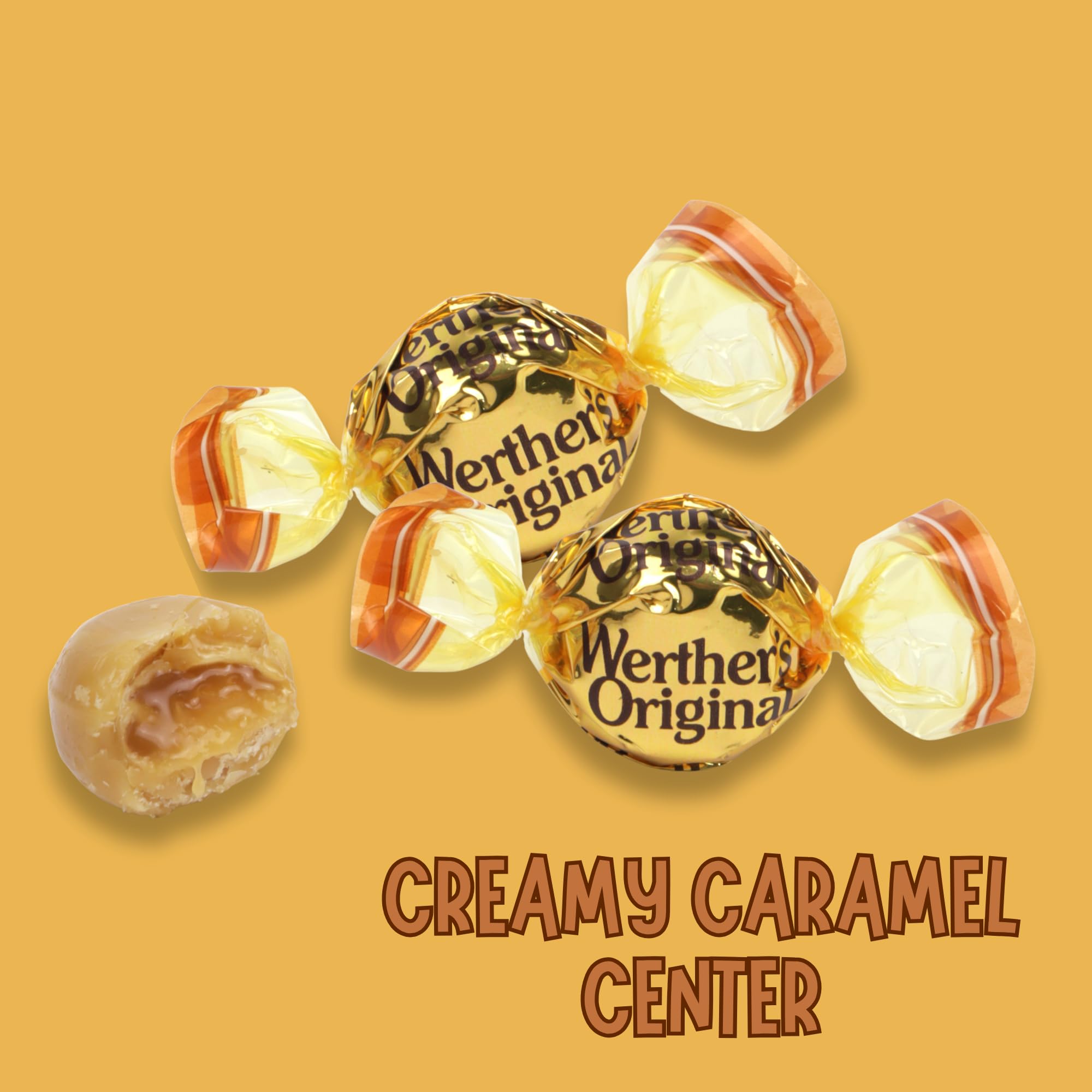 Sweetzo Werther’s Original three-pack 2.65-ounce bags for convenient gifting or sharing.
