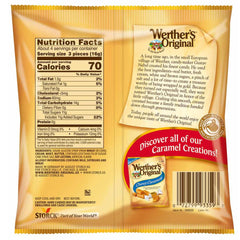 Individually wrapped Werther's Original caramel candies for freshness on the go.