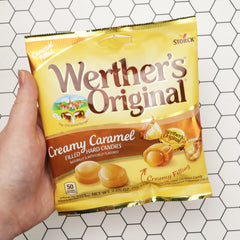 Sweetzo Werther’s Original caramel candy made with real butter and fresh cream for classic flavor.