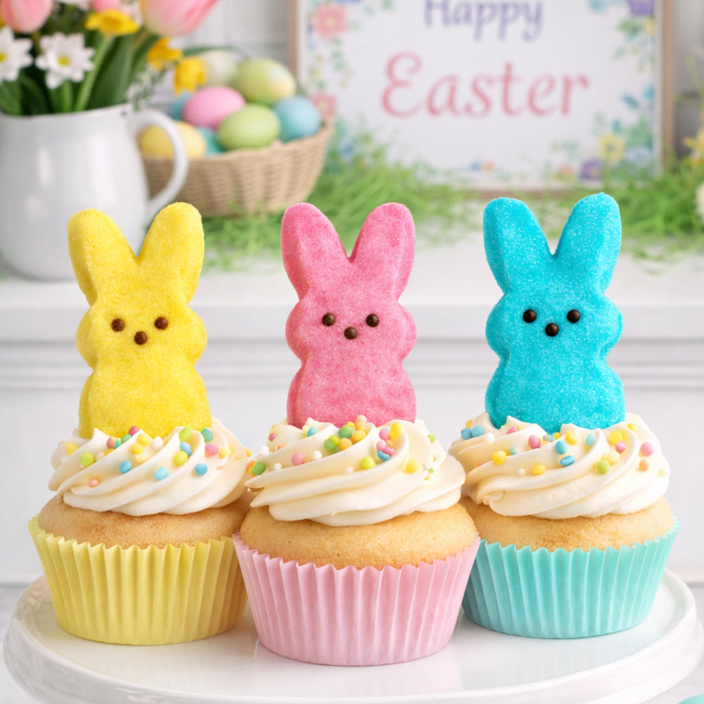 Sweetzo yellow bunny Peeps bright spring color perfect for desserts.