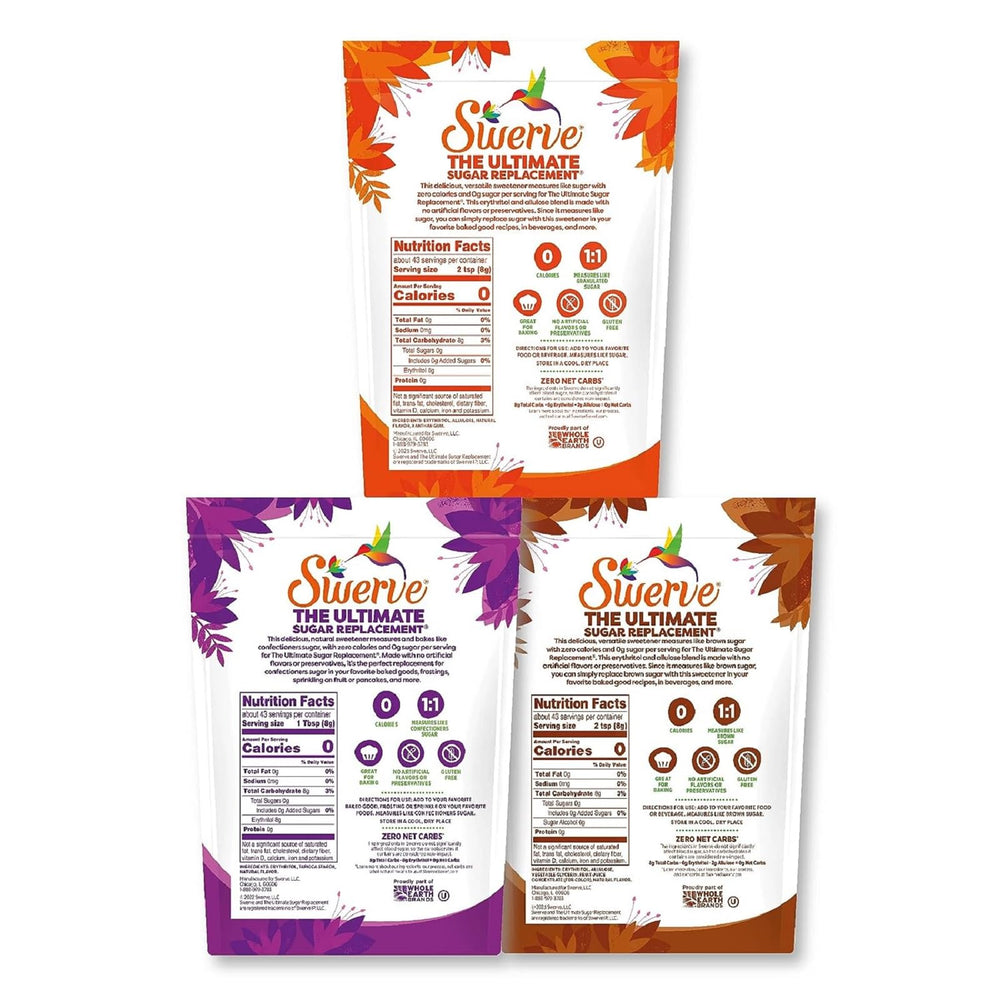 Swerve brown sugar replacement packaging ideal for cookies and caramelizing