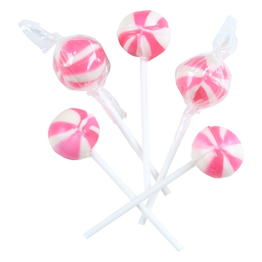 SWIRLEEY bulk pink lollipops provide long-lasting sweet treats.