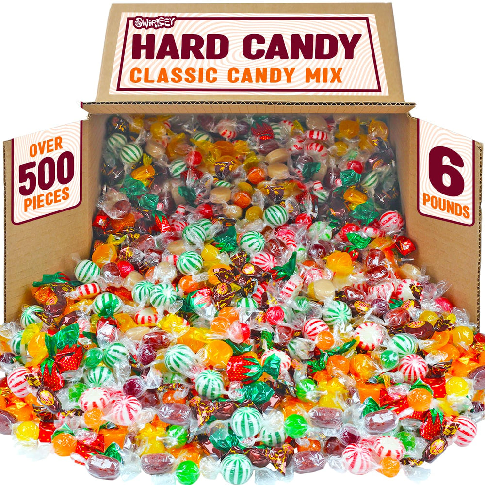 Swirleey hard candy assortment pack shot with vibrant colors for celebrations