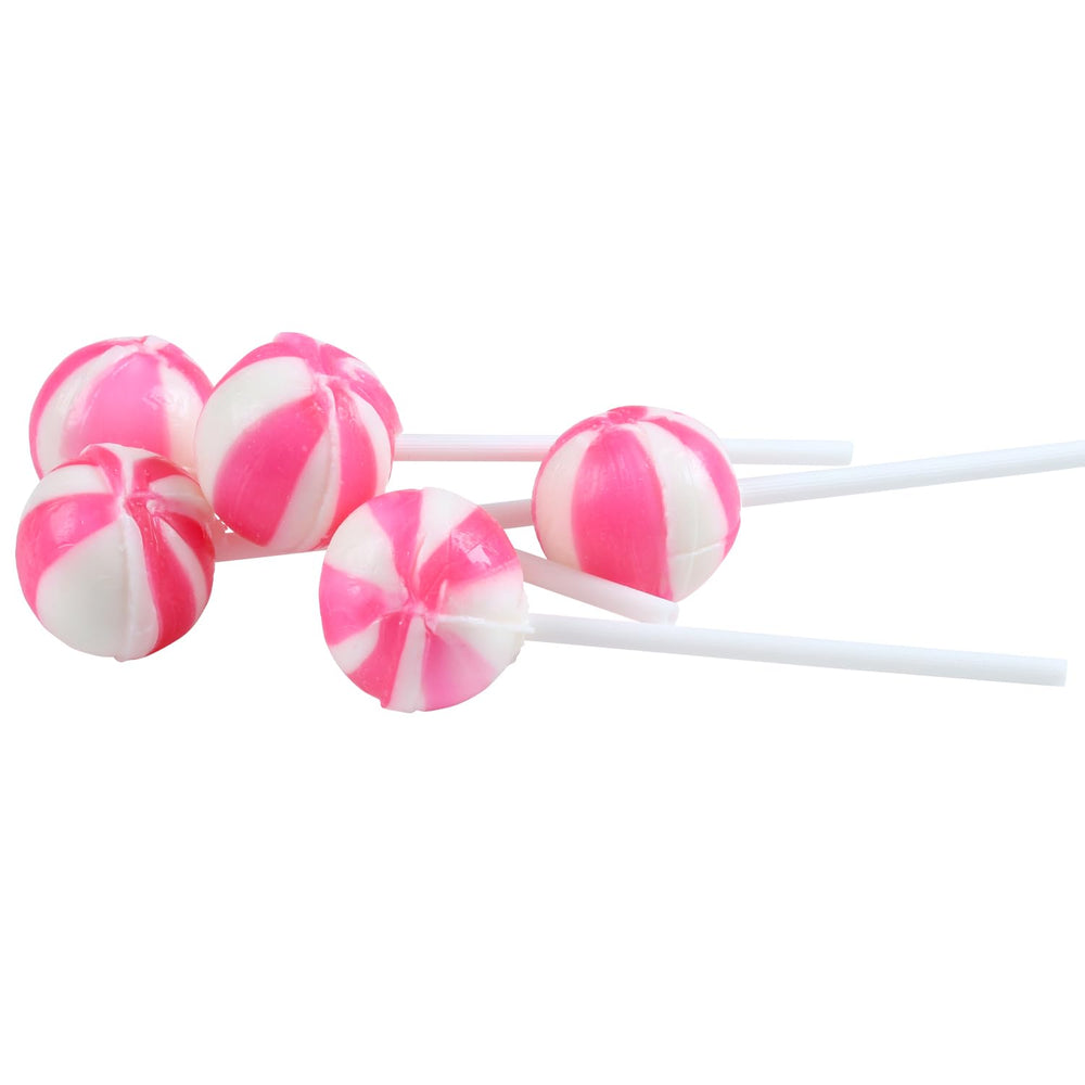 SWIRLEEY pink lollipops ideal for classroom parties.