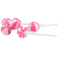 SWIRLEEY pink lollipops ideal for classroom parties.