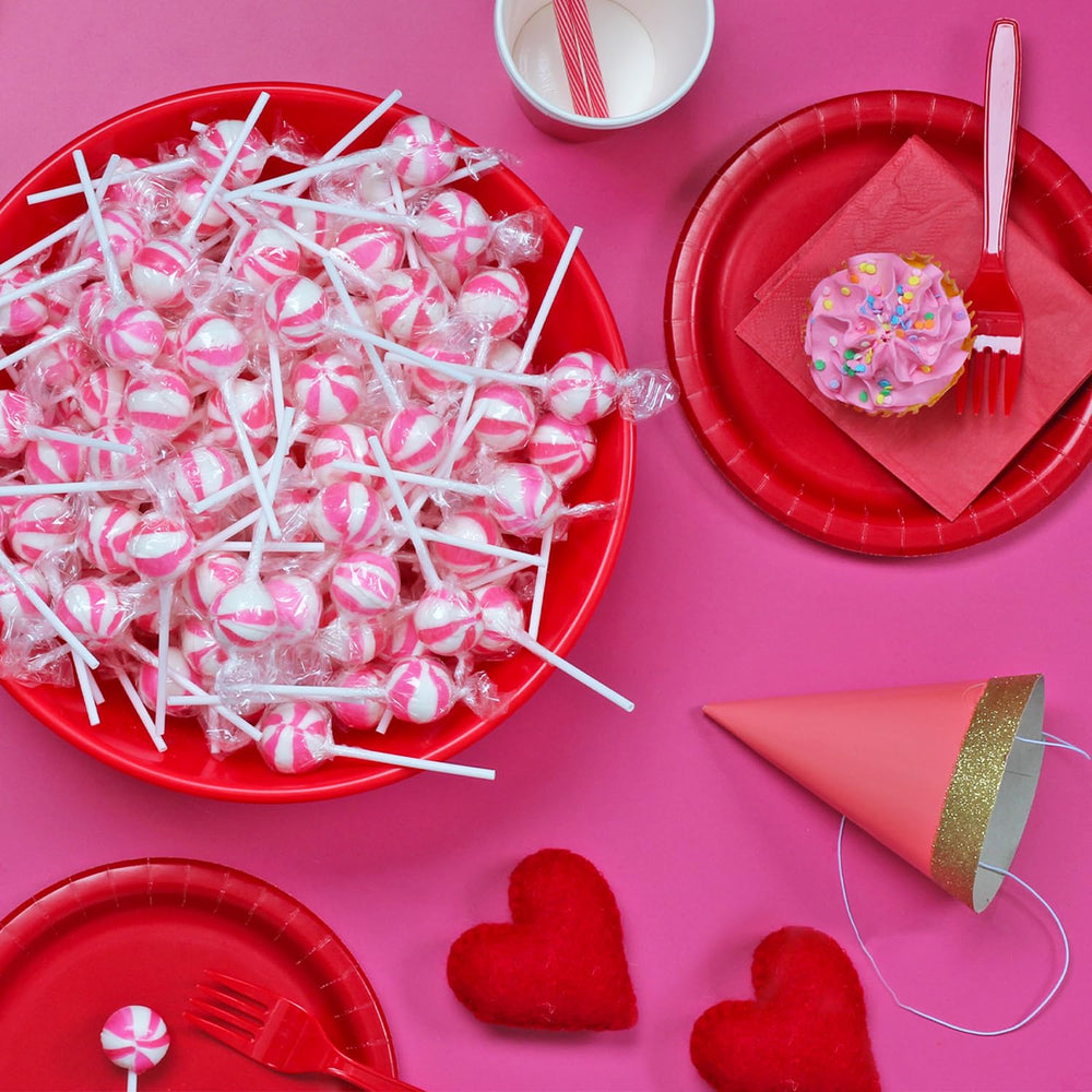SWIRLEEY strawberry flavor lollipops perfect for party favors and gifts.