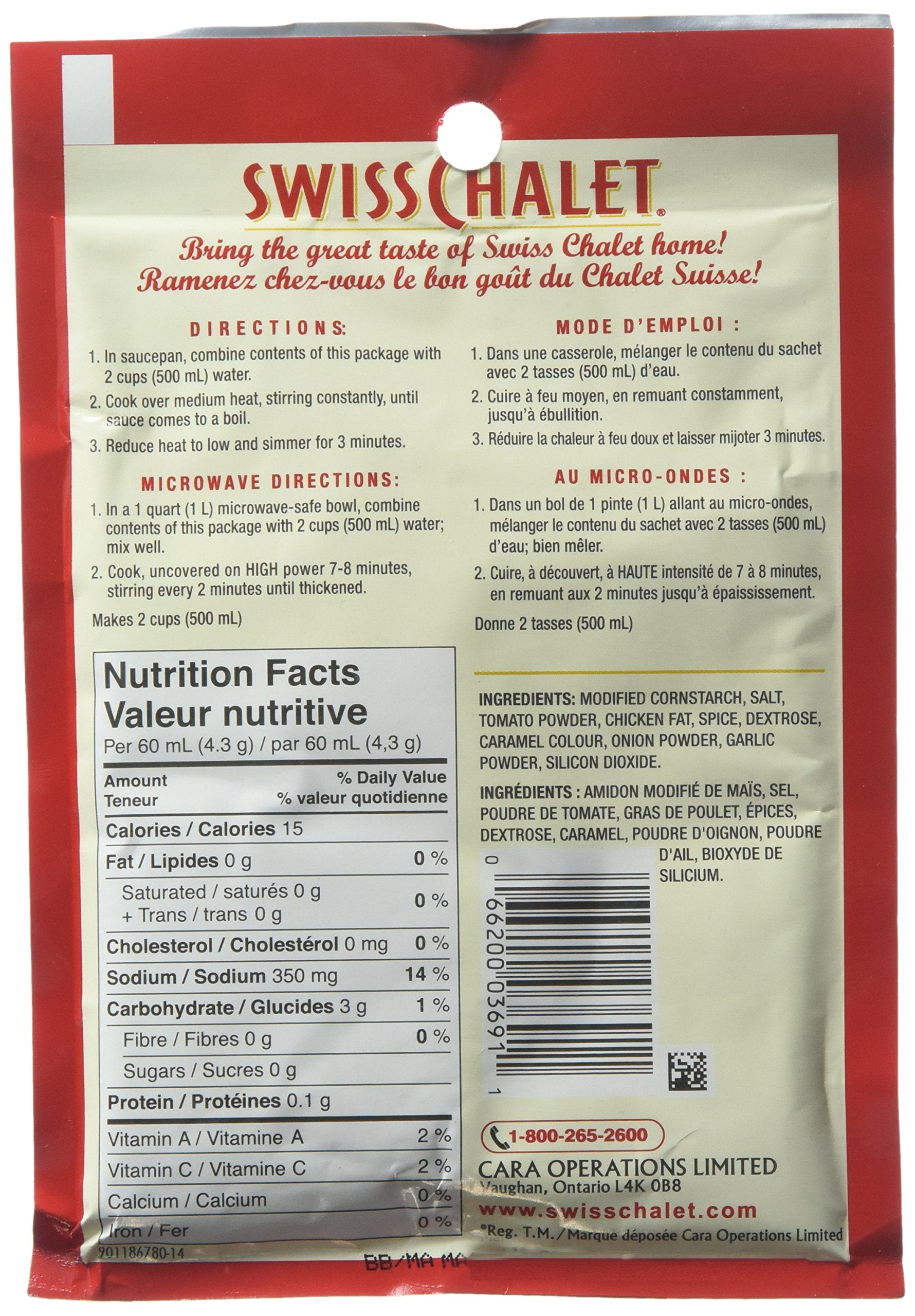 Swiss Chalet 3-pack open showing individual sachets for easy use.