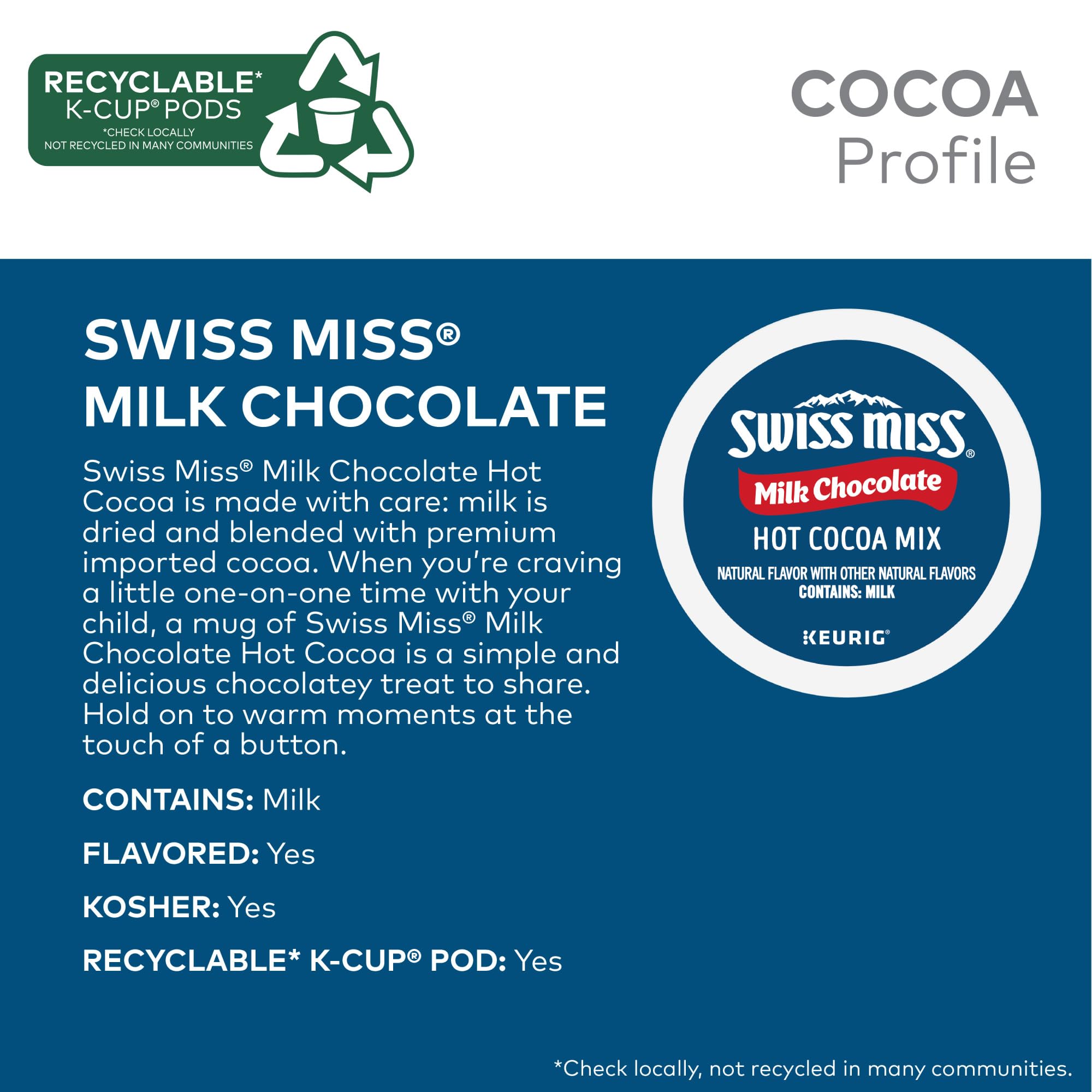 Swiss Miss 28-count box offering convenient, ready-to-brew cocoa moments