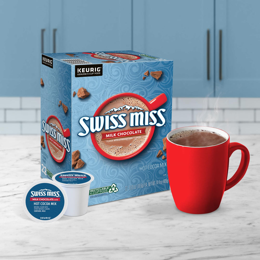 Swiss Miss brew-ready cocoa cup for effortless evenings at home.