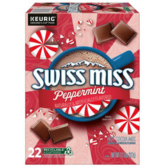 Swiss Miss Keurig pod close-up, convenient single-serve brewing.