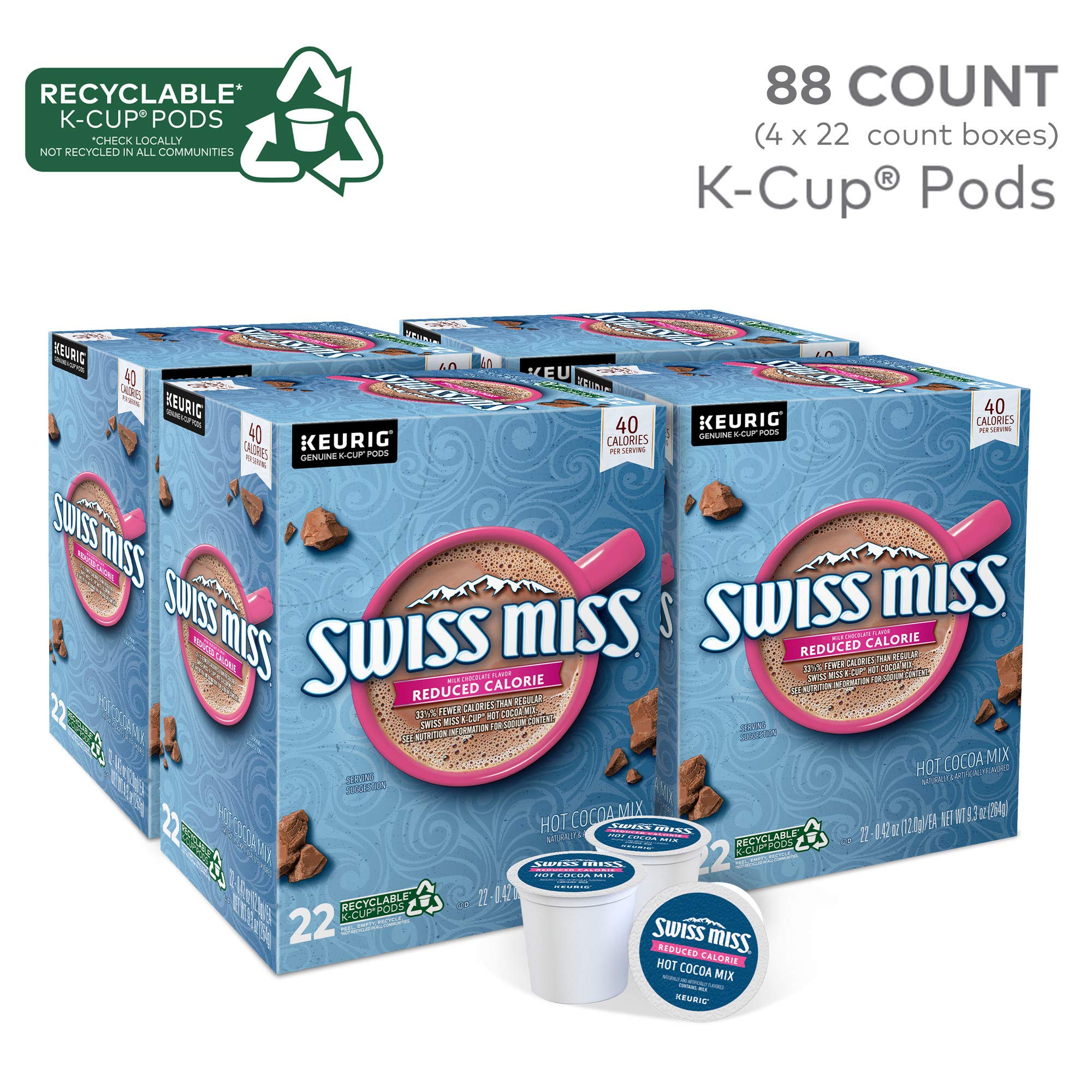 Swiss Miss hot cocoa cup steaming, inviting warmth in seconds