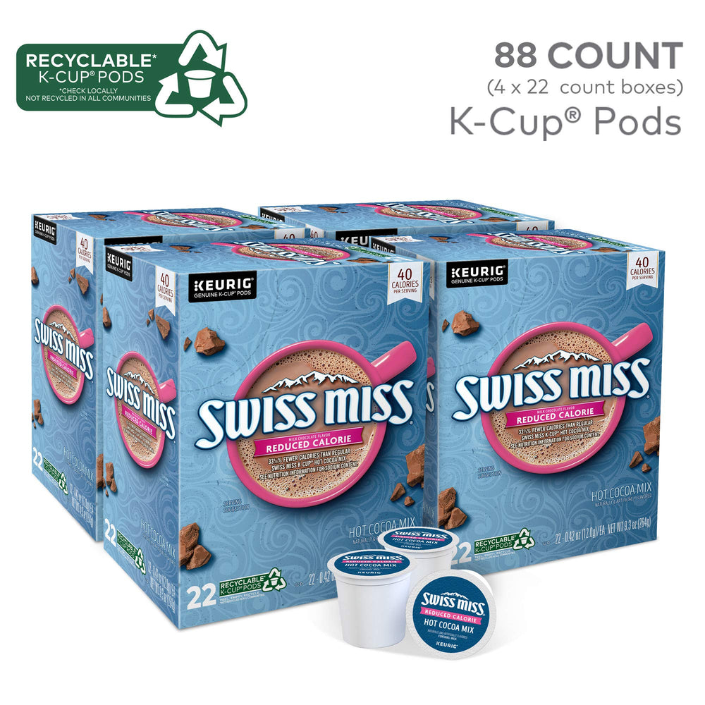 Swiss Miss hot cocoa cup steaming, inviting warmth in seconds