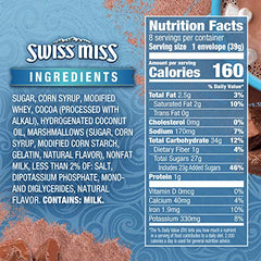 Swiss Miss hot cocoa packets dispensed into mug for easy prep
