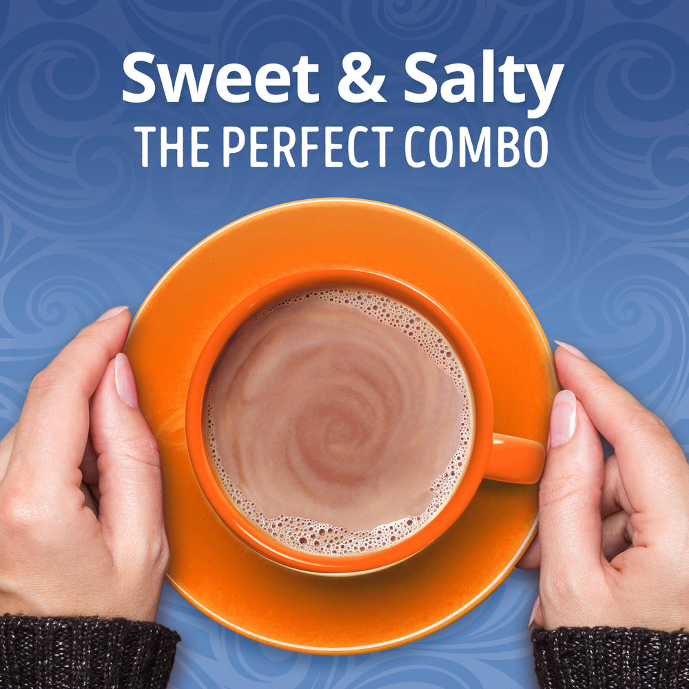 Swiss Miss hot cocoa powder close-up highlighting real cocoa and creamy texture