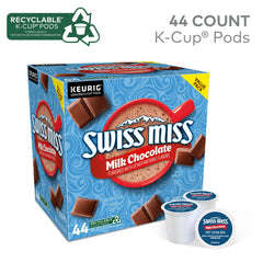 Swiss Miss Keurig cup in machine ready for quick indulgence.