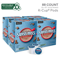 Swiss Miss Keurig pod box showing convenient single-serve cocoa.