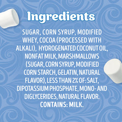 Swiss Miss marshmallows close-up in cocoa for texture