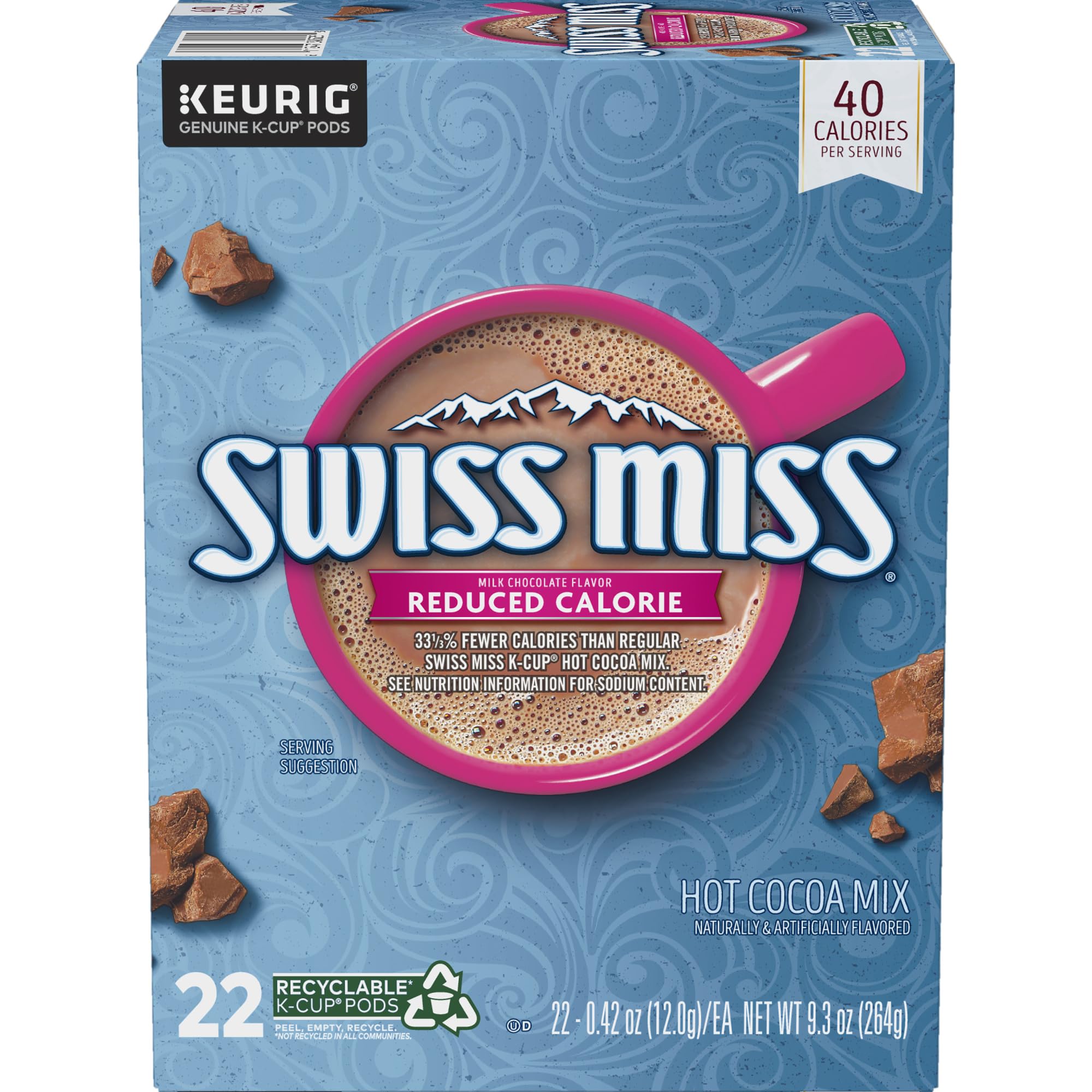 Swiss Miss marshmallows optional close-up with cocoa