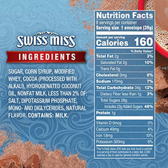 Steaming Swiss Miss hot cocoa in a cozy mug.