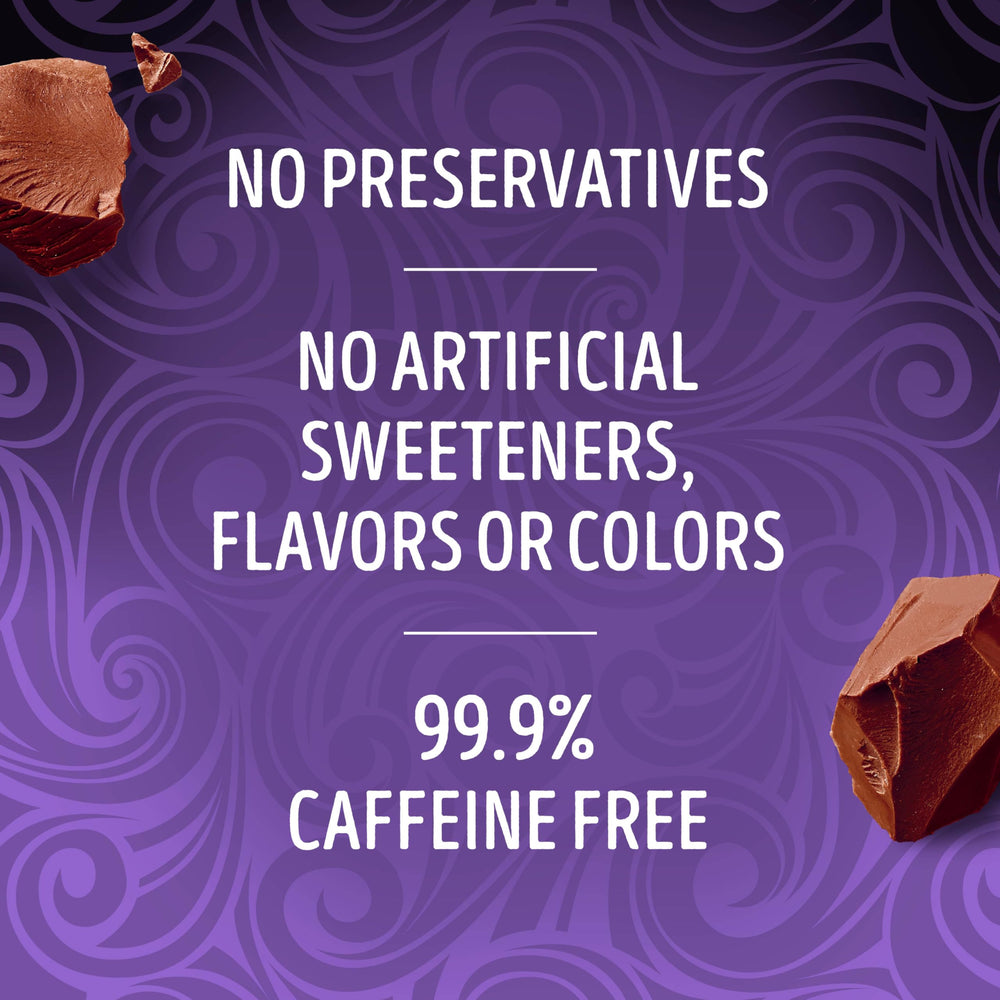 Swiss Miss no preservatives label close-up, no artificial colors or flavors.