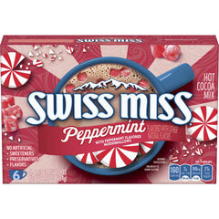 Swiss Miss Peppermint hot cocoa packets, ready for quick cozy moments