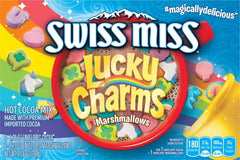 Swiss Miss prepared hot cocoa in a mug, creamy and inviting.
