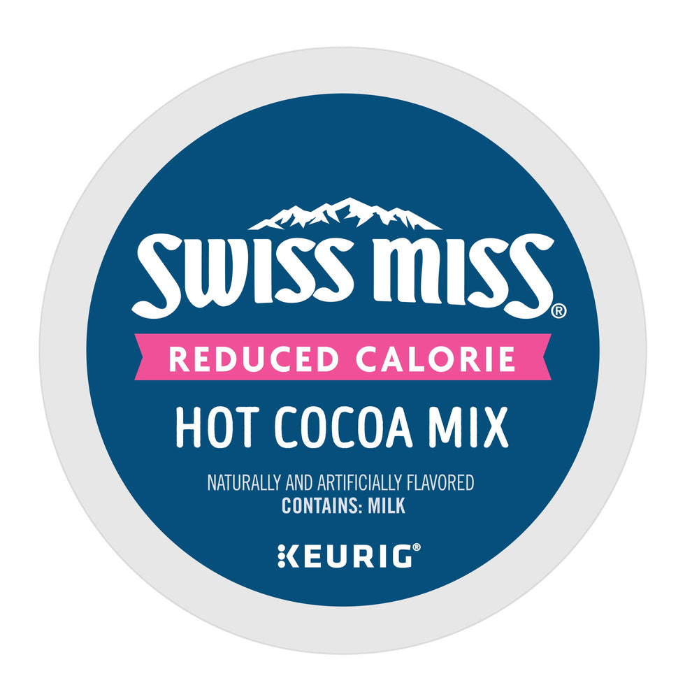 Swiss Miss Reduced Calorie Cocoa nutrition panel close-up supports informed choices