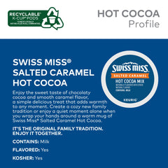 K-Cup brewing with Swiss Miss salted caramel cocoa showing quick, mess-free prep
