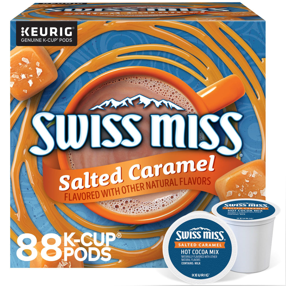 Swiss Miss Salted Caramel hot cocoa K-Cup box for quick cozy mornings