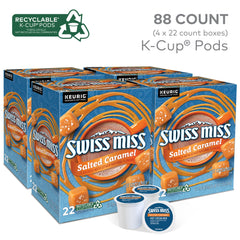 Swiss Miss Salted Caramel hot cocoa mug with steam