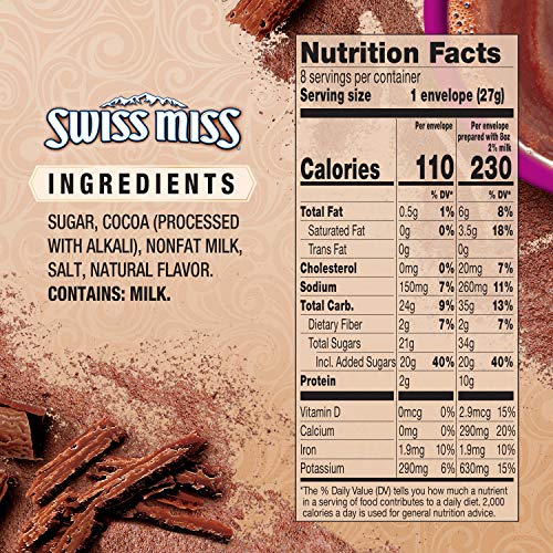 Swiss Miss Simply Cocoa packet front ready for cozy cup.